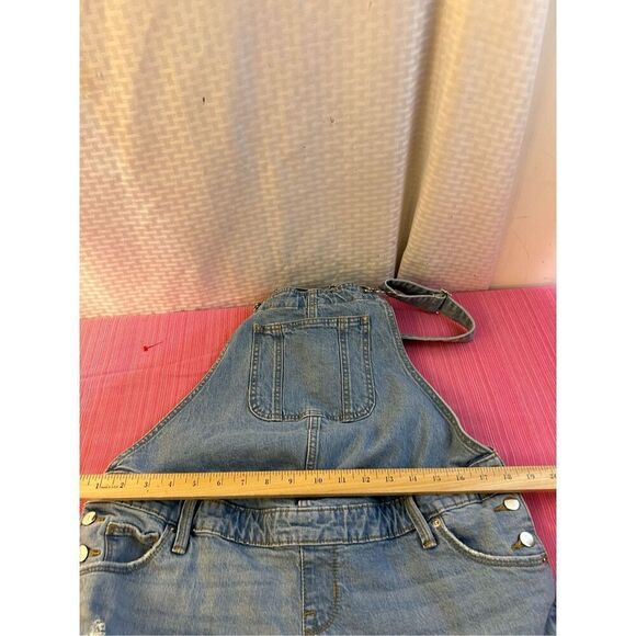 Isabel Maternity shortal overol corto size 6 denim raw hems light color - Picture 5 of 8